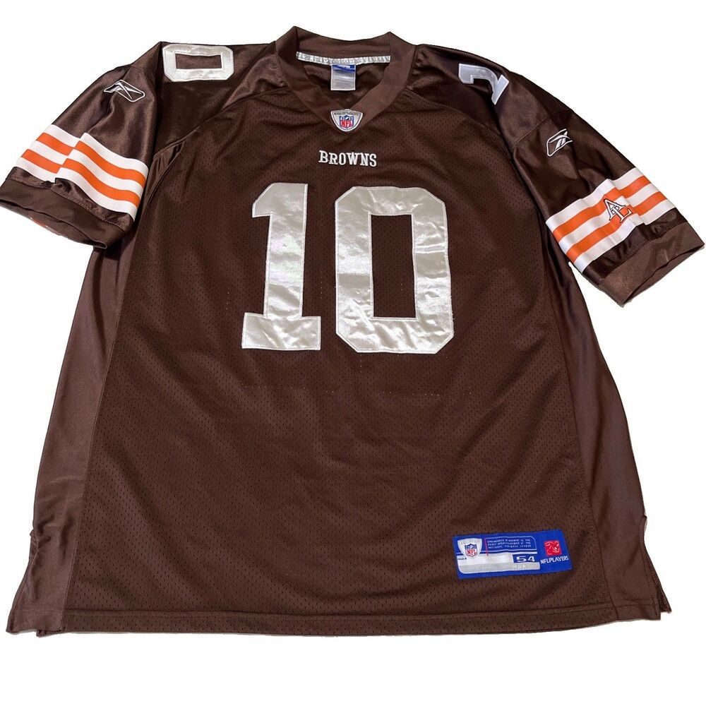 Reebok Cleveland Browns Brady Quinn Authentic Stitched Jersey Mens SZ 54 Brown